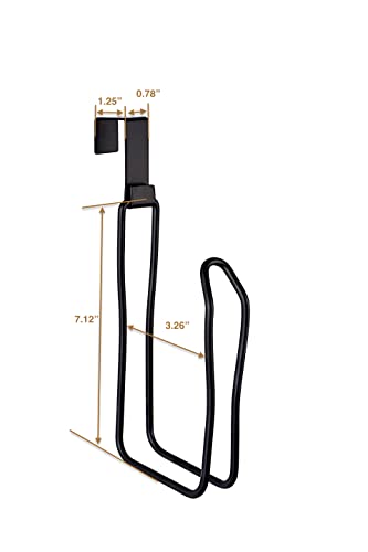 Sunnypoint Over The Tank Toilet Tissue Paper Roll Holder Dispenser And Reserve For Bathroom Storage And Organization - Metal, Hanging, Holds 1 Roll (Black) #TOP5