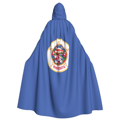 Cape Minnesota avec capuche pour cosplay médiéval et costume de carnaval