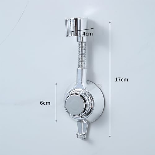 Duschbrause Halterung, Duschkopfhalterung Saugnapf, 360° Verstellbare Handbrause Dusche Duschkopfhalterung, Duschkopfhalterung Ohne Bohren, Universell Schwenkbarer Shower head Holder, für Badezimmer
