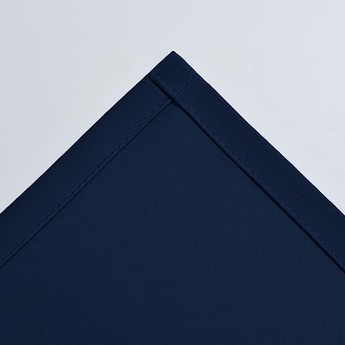 Image of COSVIYA Grommet Room Darkening Navy Blue Curtains 63 inch Long for Bedroom | Light Blocking Insulated Thermal Curtains for Living Room, Blackout Thick Polyester Window Drapes,38x63 inches, 2 Panels