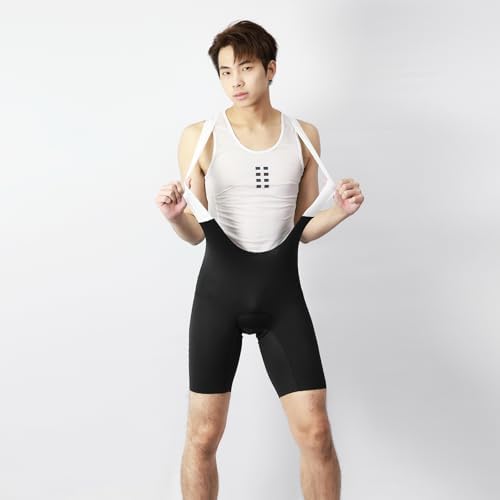 Cuissard Cyclisme Homme WOSAWE - Bretelles, Rembourrage Gel 3D, Respirant