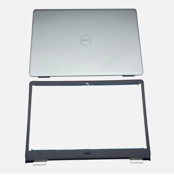 ZONTO Silver LCD Back Cover Top Rear Lid Case & Front Bezel Trim Compatible with DELL Inspiron 15 5593 5594 P90F