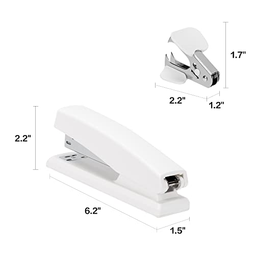 Deli Stapler, Desktop Stapler, Office Stapler, 25 Sheet Capacity, Includes 1000 Staples And Staple Remover, White #TOP6