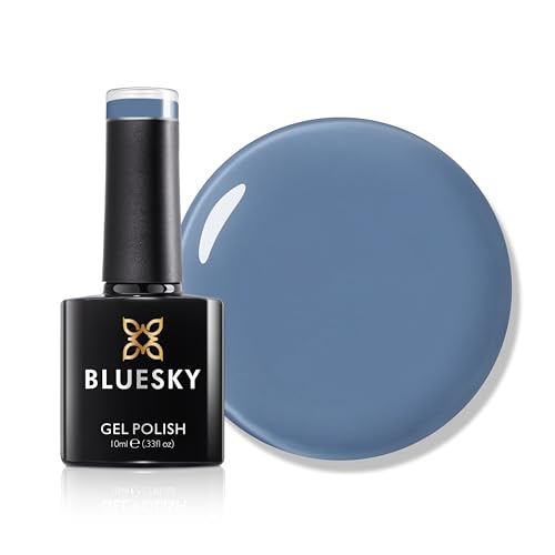 Bluesky Gel Nail Polish 10ml, Daring Blue - SS2411, Denim Blue Nail Polish for 21 Day Manicure, Professional, Salon & Home Use, Requires Curing Under LED UV Nail Lamp