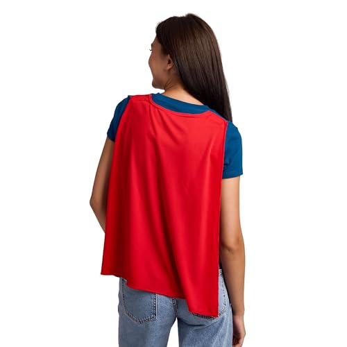 DC Comics Superman Junior's Blue Crew Neck Short Sleeve Caped Tee4
