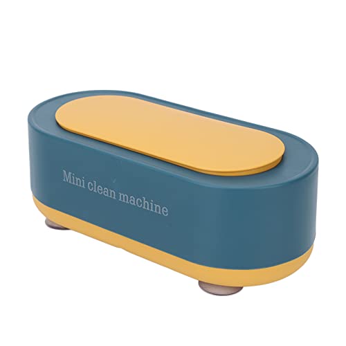 Kit de Limpieza Ultrasónica de Joyas, Máquina de Limpieza de Gafas Portátil, Limpiador de Gafas de Vibración de Alta Frecuencia con Ventosa Fija para Moneda, Placa de Circuito(Azul) Cover