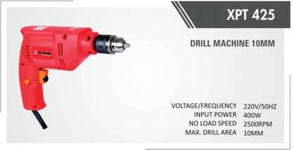 XTRA POWER Drill Machine XPT 425, 10 mm : Amazon.in: Home Improvement