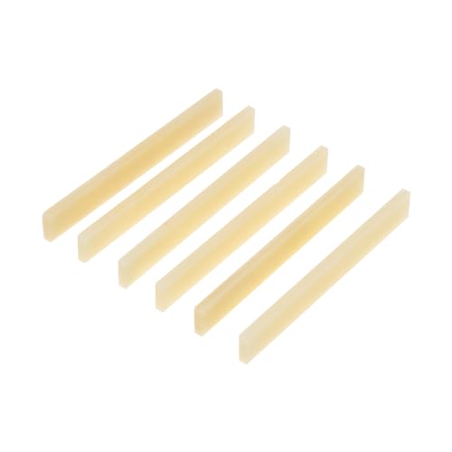 Cheerock 6Pcs Unbleached Guitar Bone Saddle, Blank Guitar Bridge Saddle, Pure Bone Saddle for Electric Bass...