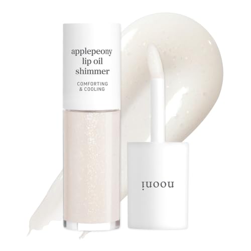 Image of NOONI Applepeony Lip Oil Shimmer - Plumping Clear Glossy Lip Oil