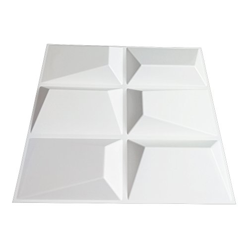 Art3d Decorative 3D Wall Panels 19.7" x 19.7" Snow White, PVC Wall Panel for Interior Décor,12 Pack by Art3d - Image 3