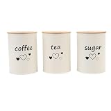 Coperchi di Bambusoideae: ogni contenitore di caffè viene fornito con un coperchio Bambusoideae che aggiunge un tocco di natura. Il set include tre contenitori, ideali per una soluzione di archiviazione completa.