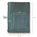 KISSKI Small A5 Travelers Notebook Cover, Refillable Leather Journal Cover for 5.5 x 8.5 Inserts, Personal Planner Organizer Case for Writing/Diary, 6 x 9 in with Pocket, Gift for Women Men, Green
