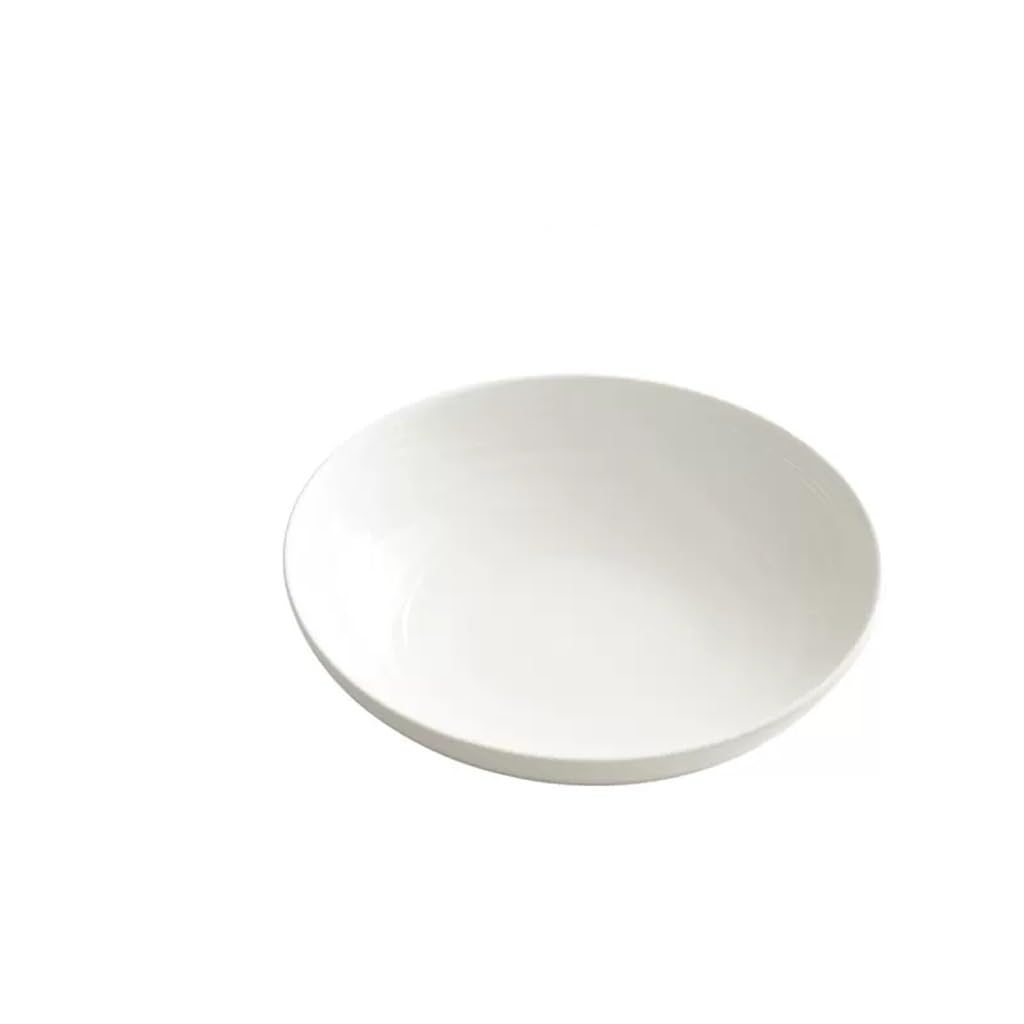 Insalatiera Piatto da cucina Contorno Bianco for la casa Piatto fondo Insalatiera di verdure Stoviglie for ristoranti di hotel in ceramica Forniture Per La Cucina(M)