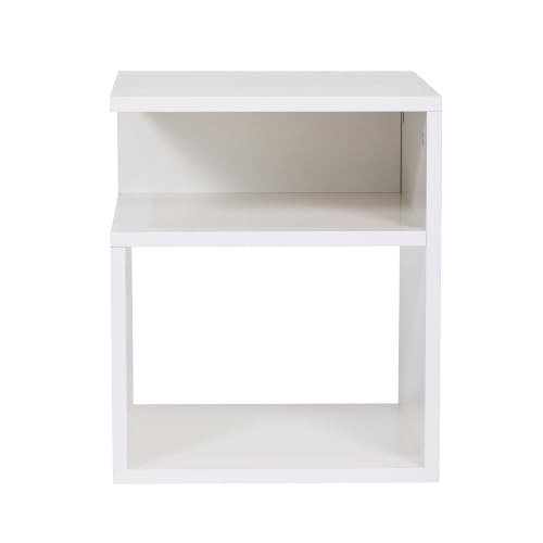 Table de chevet en panneau de particules Lora à double niche