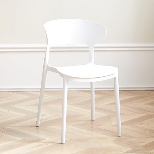 Sillas de plástico portátiles apilables, taburetes ligeros para comedor, eventos, oficinas y bodas, diseño ergonómico con respaldo grueso para mayor comodidad