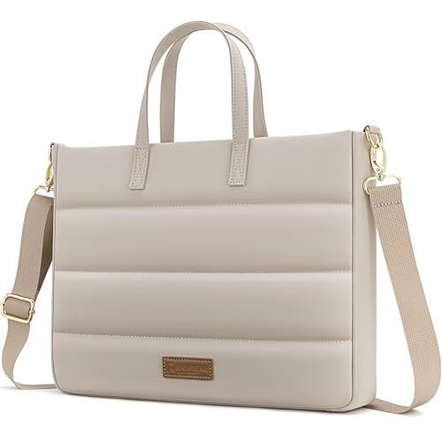 RAINYEAR Laptop Bag for 13-14 Inch MacBook Computer Chromebook Notebook, Protective Padded Waterproof Lightweight Elegant Laptop Bag with Shoulder Strap, Khaki by RAINYEAR make life easier - Used condition - CA$18.29