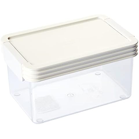 Click Clack Basics Storage Containers, 1 Quart Airtight Container, White Lid Cover