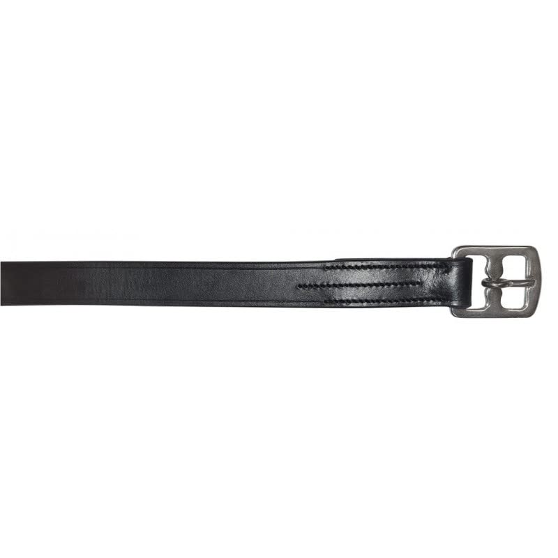 Equitheme Snowboardgurt, Schwarz, Snowboard Leash, Snowboardstrap, 125 cm, 24 mm, Bffelleder, Strass, Edelstahl