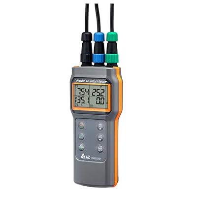 AZ-86032 6 in 1 Water Quality Meter Waterproof IP67 Optical Dissolved Oxygen Meter PH Conductivity Salinity TDS Temperature Meter D.O Tester ODO/pH/COND./ Salt/TDS/Temp. Meter AZ86032