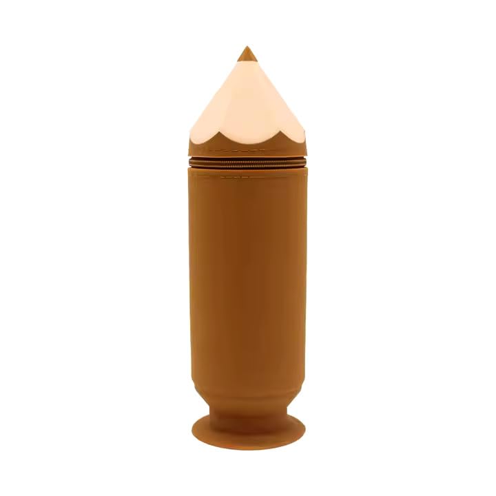 Image of Bear Pencil Case Brown 1Pc Animal Theme Pencil Case Large Capacity Pencil Pouch Compass School Pouch Organizer for Students Kids Pen Holder Pouch Stationery Box