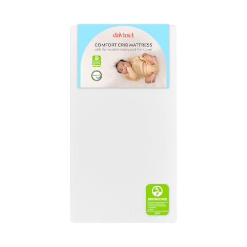 Image of Davinci Comfort Crib Mattress, Firm Support, Lightweight, Removable Cover, Greenguard Gold Certified, CertiPUR-US Certified