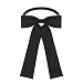 SYAYA Ladies Adjustable Pre-tied Bow Tie Solid Color Bowties for Women WLJ08 (black)