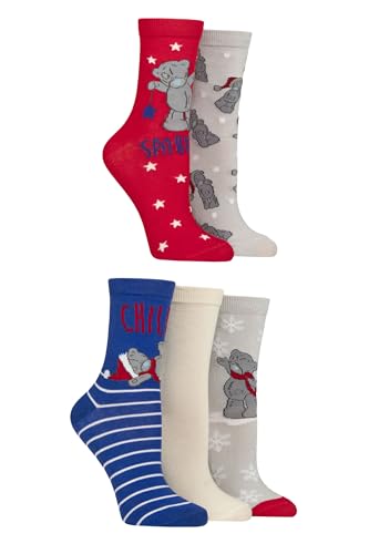Image of Budget Gifts Me To You 5 Pairs Of Woman Ladies Socks Tatty Teddy Gift Boxed