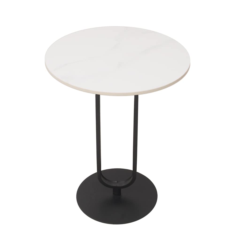 Cre Cra Bijzettafel, ronde salontafel van marmer en metaal