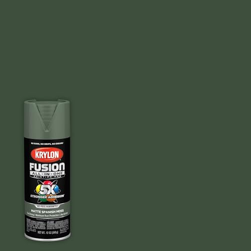 Image of Krylon Fusion All-In-One Adhesive Spray Paint for Indoor /Outdoor Use, 12 oz, Spanish Moss