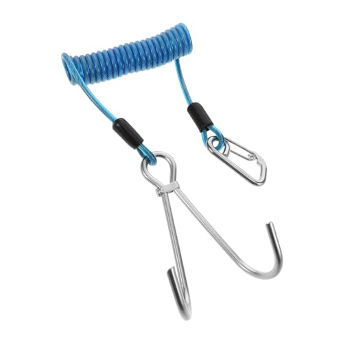 ibasenice Scuba Diving Safety Hook Stainless Steel Spring Rope Hook Anti-Loss Feature for Marine Activities