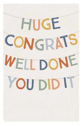 Congratulations Bunting Greeting Card By Wishing Well Studions 5 X 8 Inches