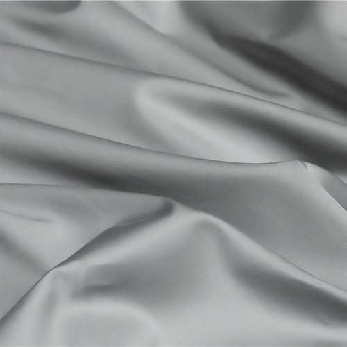 Image of Sassoon Catania Cotton Sateen Bedsheet - 400 TC, Super King Size (118 x 118) Inches, Premium Long Staple Cotton, Soft & Breathable, Fade Resistant - 1 Bedsheet with 2 Pillow Covers, Color- Smoke