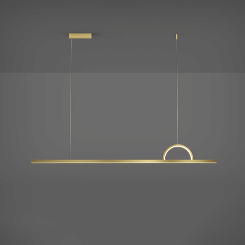 HYJAUSXB Ceiling Light Chandelier Modern Restaurant Single-line LED Above The Dining Table Three-Color Variable Lamp () Height Adjustable (46W)