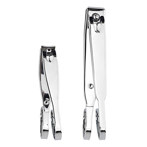 MosBug Nail Clipper Set-3PCS Stainless Steel Finger Nail,Toe Nail Clippers and Nail File with Metal Case for Women and Man