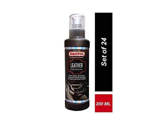 Image of Waxpol Leather Conditioner 200ml (Set of 24) - Cleans, Softens,Moisturises & Preserves Leather use on Jacket, Handbag, Wallet, Belt, Sofa, Car Seats