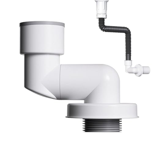 Antiretorno evacuación 40mm anti-olor para suelo y tapón giratorio de lavadora en baño o cocina