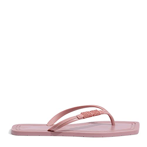 Flip flop borracha bico quadrado rosa 37/38
