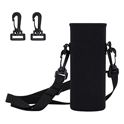 1 Piece of Water Bottle Carrier Cover Bag, with 2 Pieces of Strap Hooks, Thermos Cup Holder, Sports Water Cup Holder, Travel, Mountaineering, Office, Camping, for Thermos Cups Cover