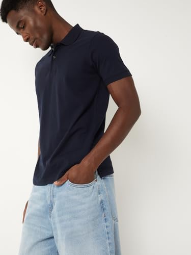 Image of Max Men's Polycotton Half Sleeves Regular Fit Solid Polo T-Shirt