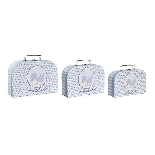 DKD Home Decor Decorative Box Set, Standard, Blue, Estándar