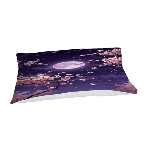 Housse de couette fleurs de cerisier parure de lit luxe microfibre