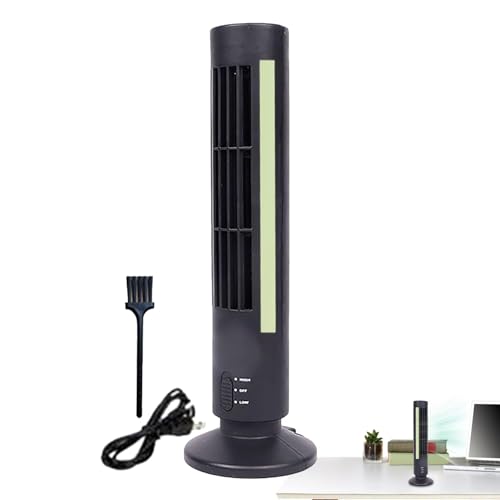 Ruwshuuk Ventilador de aire acondicionado vertical, ventilador sin aspas de pie | Ventilador eléctrico sin hoja de pie - Ventilador de suelo silencioso de ahorro de energía para área de trabajo,