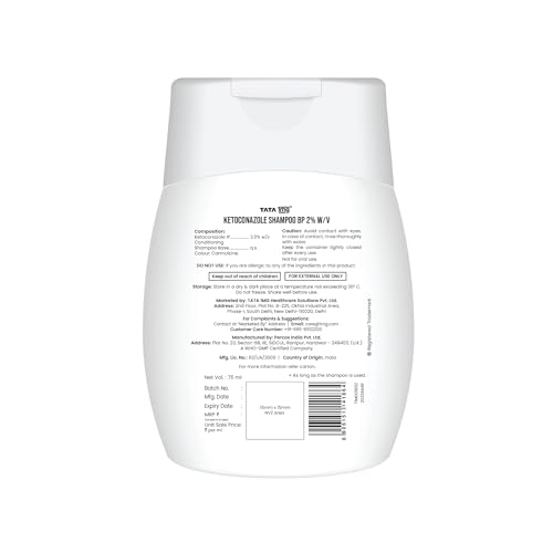 Image of TATA 1MG Ketoconazole Anti Dandruff & Hair Care Shampoo - 75 ml