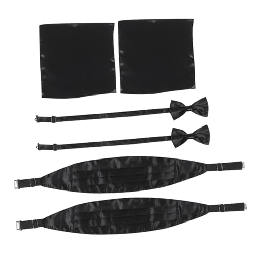 Set de 6 piezas para hombre con fajín y moño preanudado