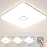 👍【Deckenlampe LED mit helle und weiche lichter schützen Ihre augen】Die LED deckenleuchte enthält 480 hochwertige LED lampenperlen. Die LED deckenleuchte bietet helle und weiche lichtern, die deckenlampe LED flackert nicht, die deckenlampe LED blitzt nicht, die decke LED lampe schützt Ihre augen vor harten und grellen lichtern. Wir nehmen Ihre augen ernst, die deckenlampe LED deckenleuchte kann Ihren raum sehr gut beleuchten