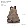 Retro Segeltuch Rucksack PU Vintage Rucksäcke PU Leder Daypack Reisetasche Schulterrucksack für Herren Damen (6882-PU-D.Coffee) #1
