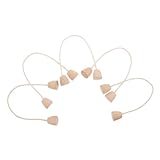 TOYANDONA 5pcs Croquet Wickets Cotton Rope Wickets Replacement for Backyard Outdoor Game Wood Base Lawn