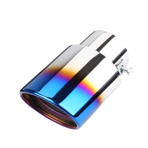 Piezas universales para modificación trasera de coche con tubo de escape redondo de titanio