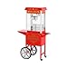 Produktbild Royal Catering Popcornmaschine mit Wagen, Unterschrank und Ablage Retro-Design in Rot 1500 W 5 kg/h 195/235 °C beleuchteter Innenraum entnehmbarer Topf Popcornmaker