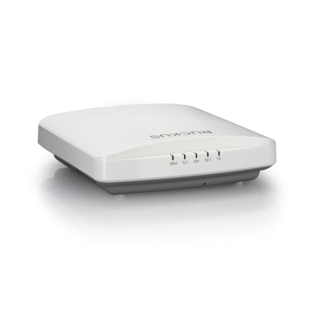 Image of Ruckus R550 Wi-Fi 6 Indoor Access Point, Dual-Band 2x2:2 MU-MIMO, Up to 1Gbps, 2x1GbE & USB, WPA3, 802.11ax /ac /n, PoE, Model 9U1-R550-US00, Cloud Care Pre-Configured Bundle Eligible
